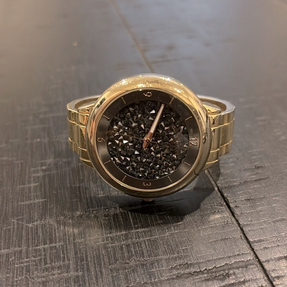 Chico's Druzy Look Crystal Dial Gold Tone Quartz Women's Watch New Battery